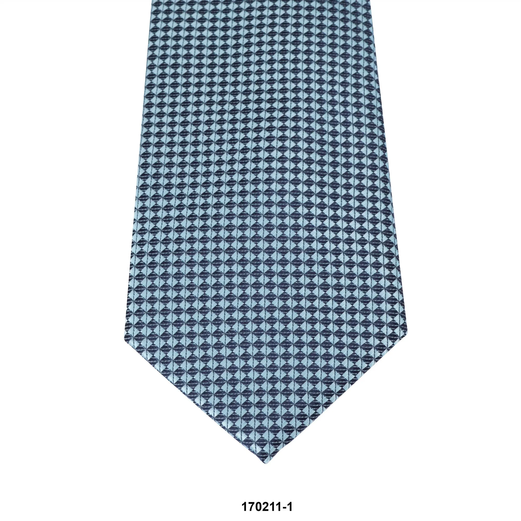 Orobianco L'unique  8cm Teal Geometric Detail Woven Tie