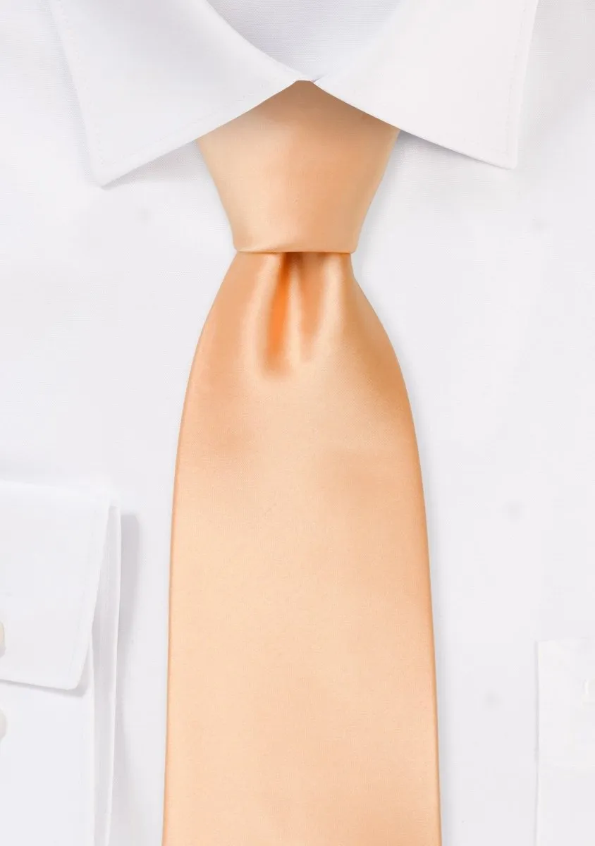 Peach Apricot Solid Necktie