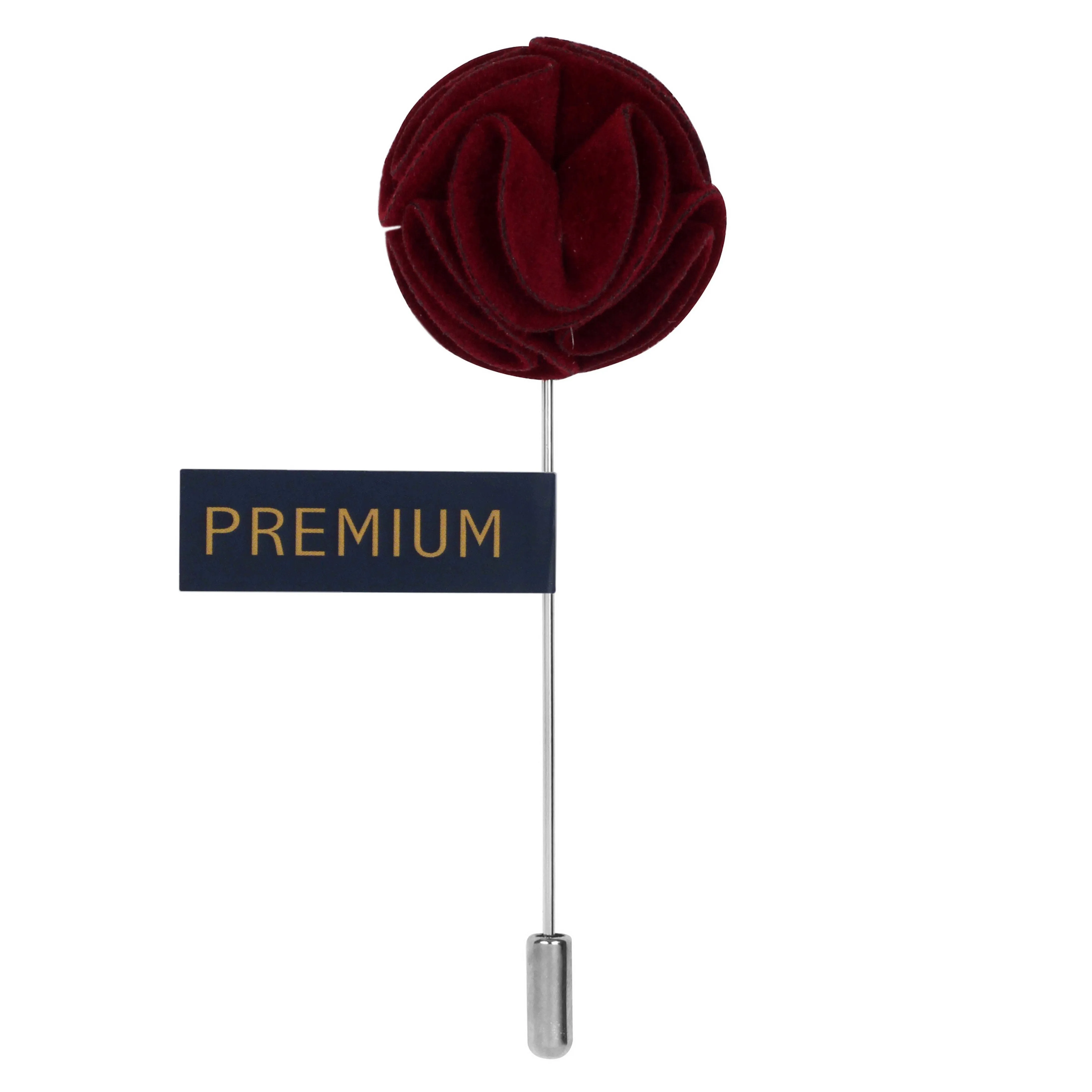 Peluche The Dahlia Flower Maroon Brooch Lapel Pin