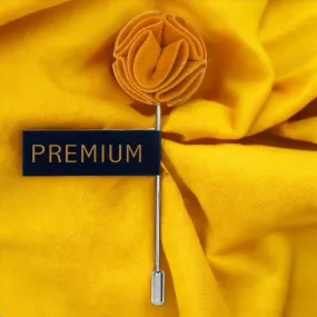 Peluche The Dahlia Flower Mustard Brooch Lapel Pin