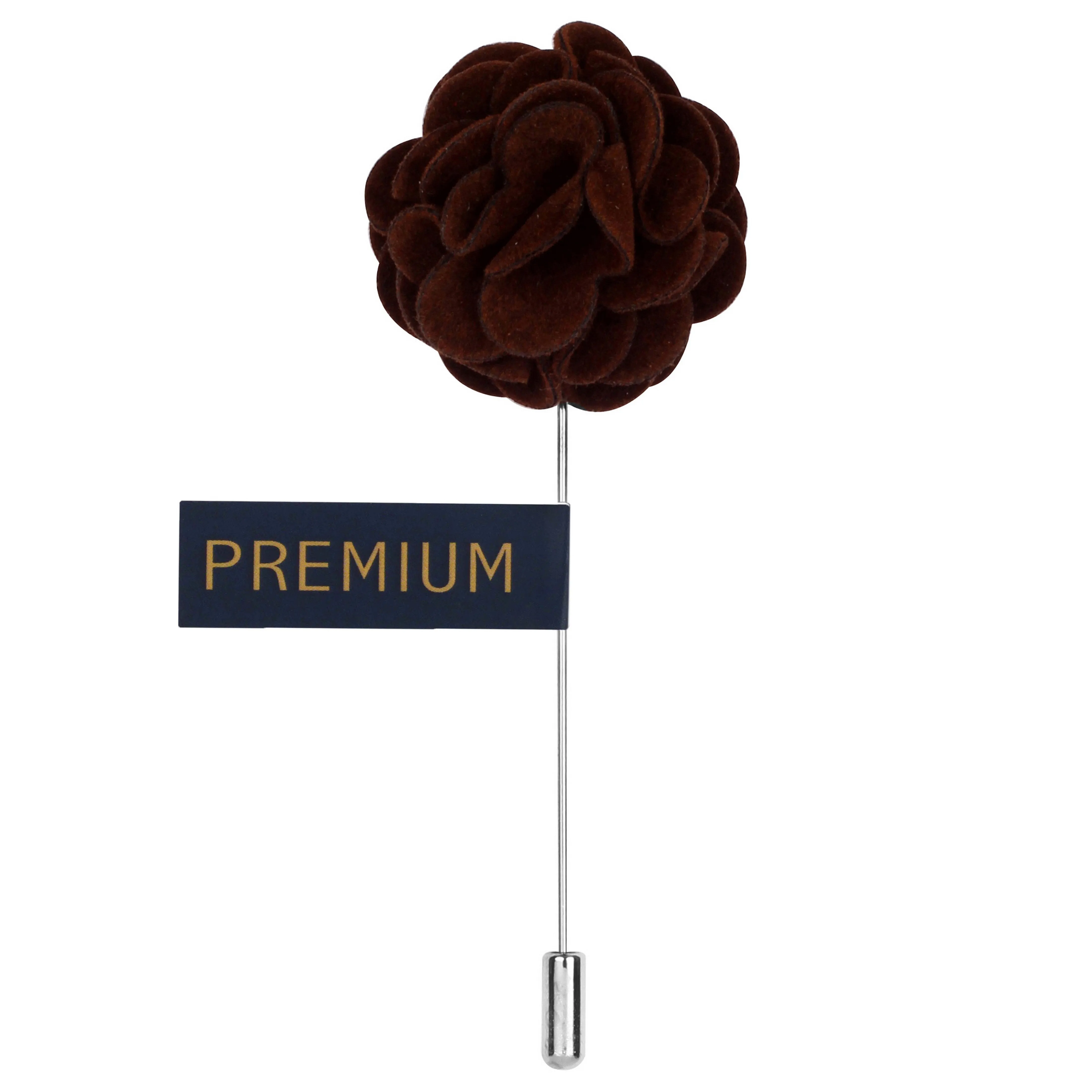 Peluche Wonderful Tulip Dark Brown Brooch Lapel Pin