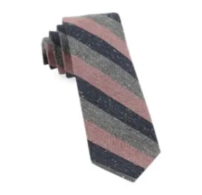 Pink Varios Stripe Wool Necktie