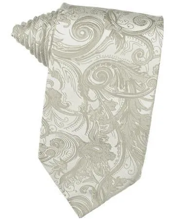 Platinum Tapestry Satin Necktie