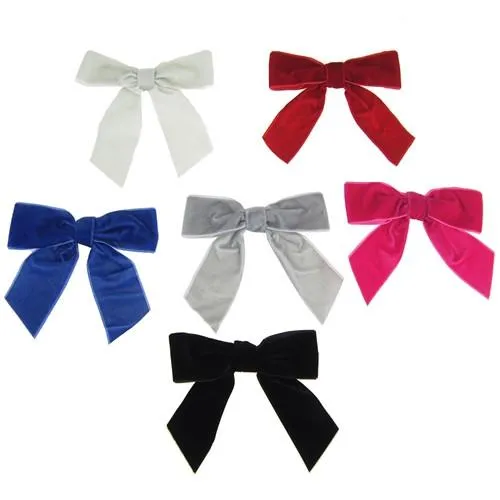 Pre-tied Velvet Bows, 4-1/2-Inch, 12-Piece