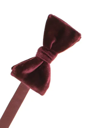 "Luxor" Burgundy Velvet Bow Tie