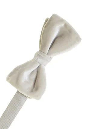 "Luxor" Dove Velvet Bow Tie