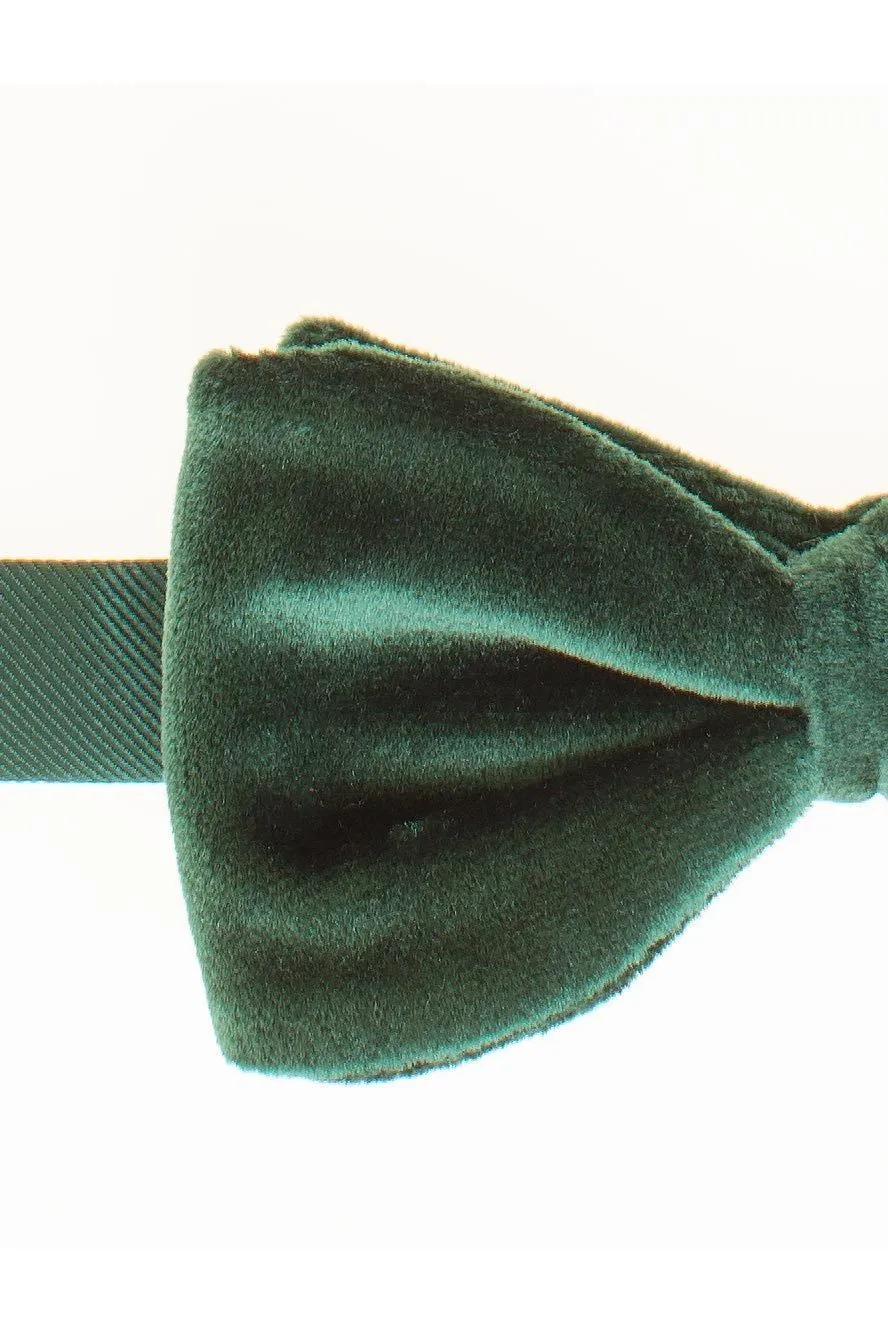 "Luxor" Evergreen Velvet Bow Tie