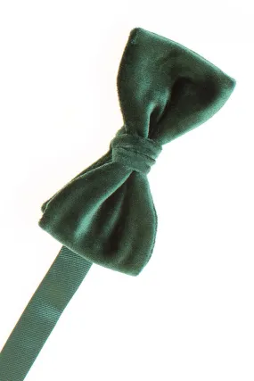 "Luxor" Evergreen Velvet Bow Tie