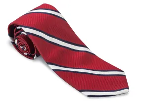 Red Butler Stripes Necktie - F4910