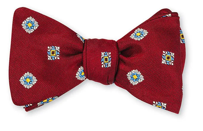 Red Crawley Medallions Bow Tie - B5308