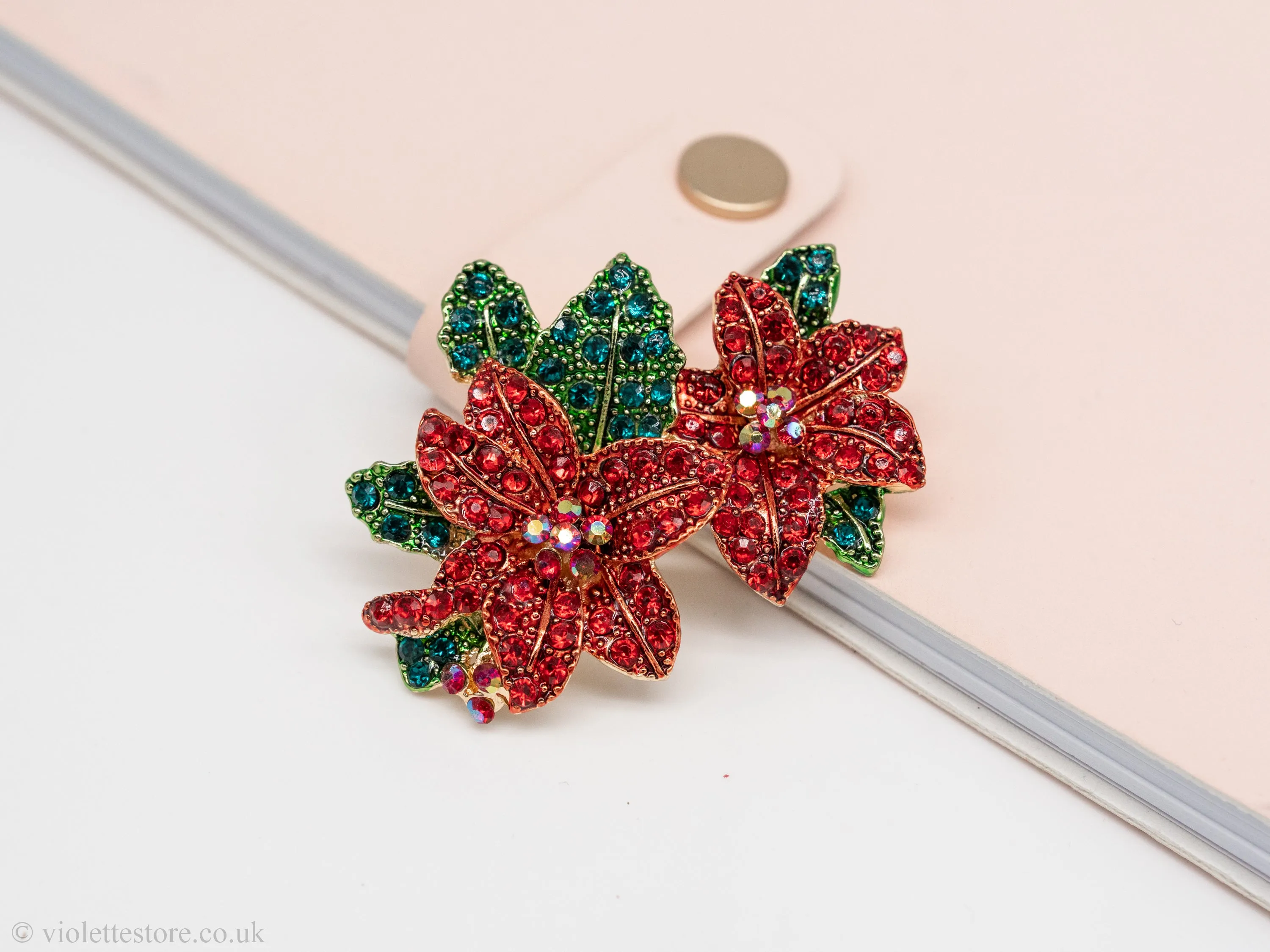 Red Flower Brooch