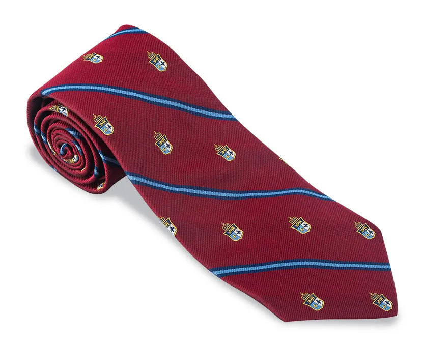 Red Heraldic Stripes Necktie - F5322