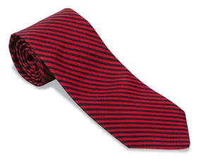 Red/Black Sherman Striped Necktie - F3577