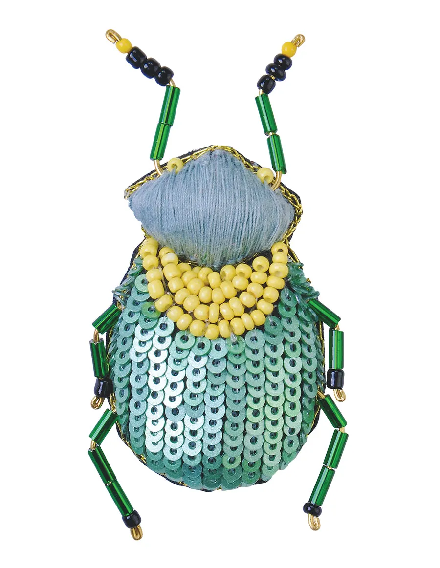 Resting Beetle Insect Brooch