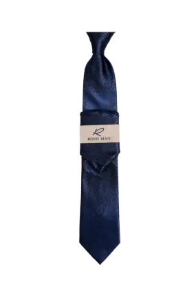 Rossi Man Navy Ties and Hanky Set