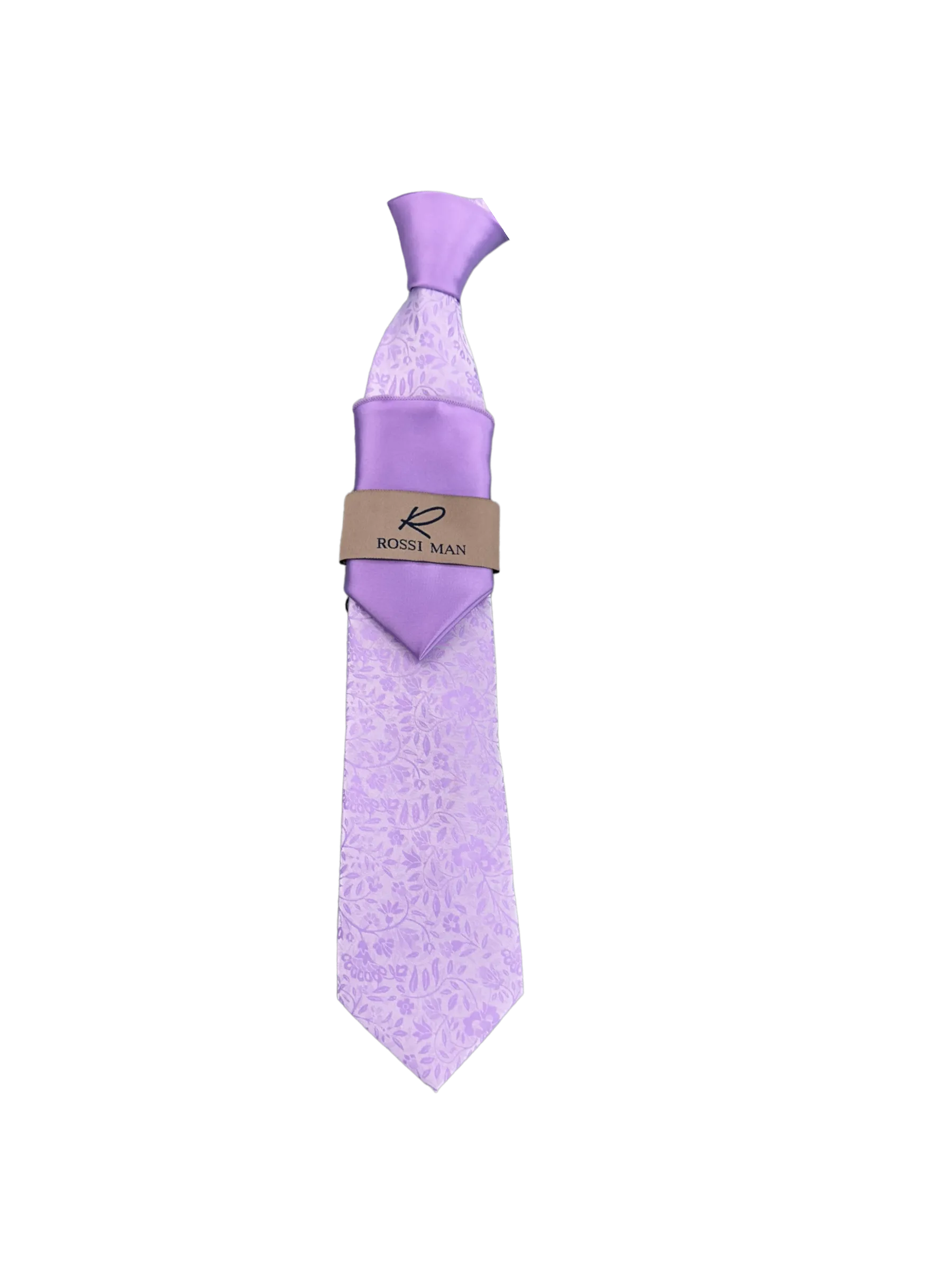 Rossi Man Purple Ties and Hanky Set