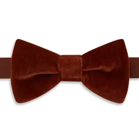 Rust Velvet Pre-Tied Bow Tie