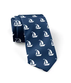 Sailboat Pattern (Navy) / Tie