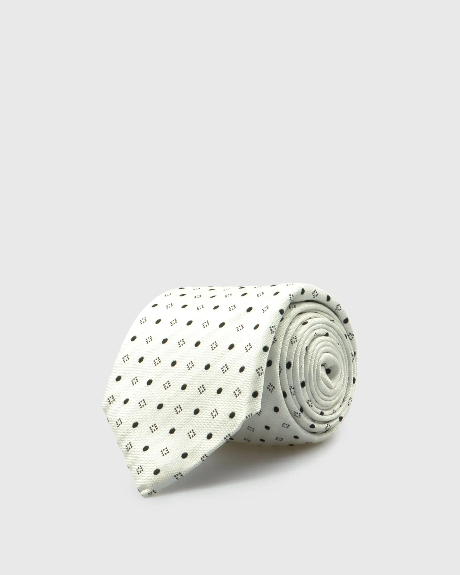 SERGIO ALVAJEE S21SA-HM-40 WHITE ITALIAN SILK TIE