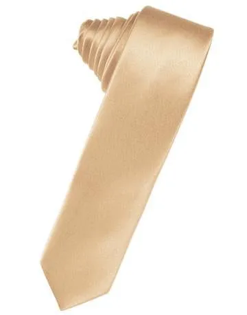 Silver Luxury Satin Skinny Necktie