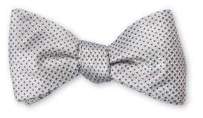 Silver Runnymede Pin Dots Bow Tie - B4951