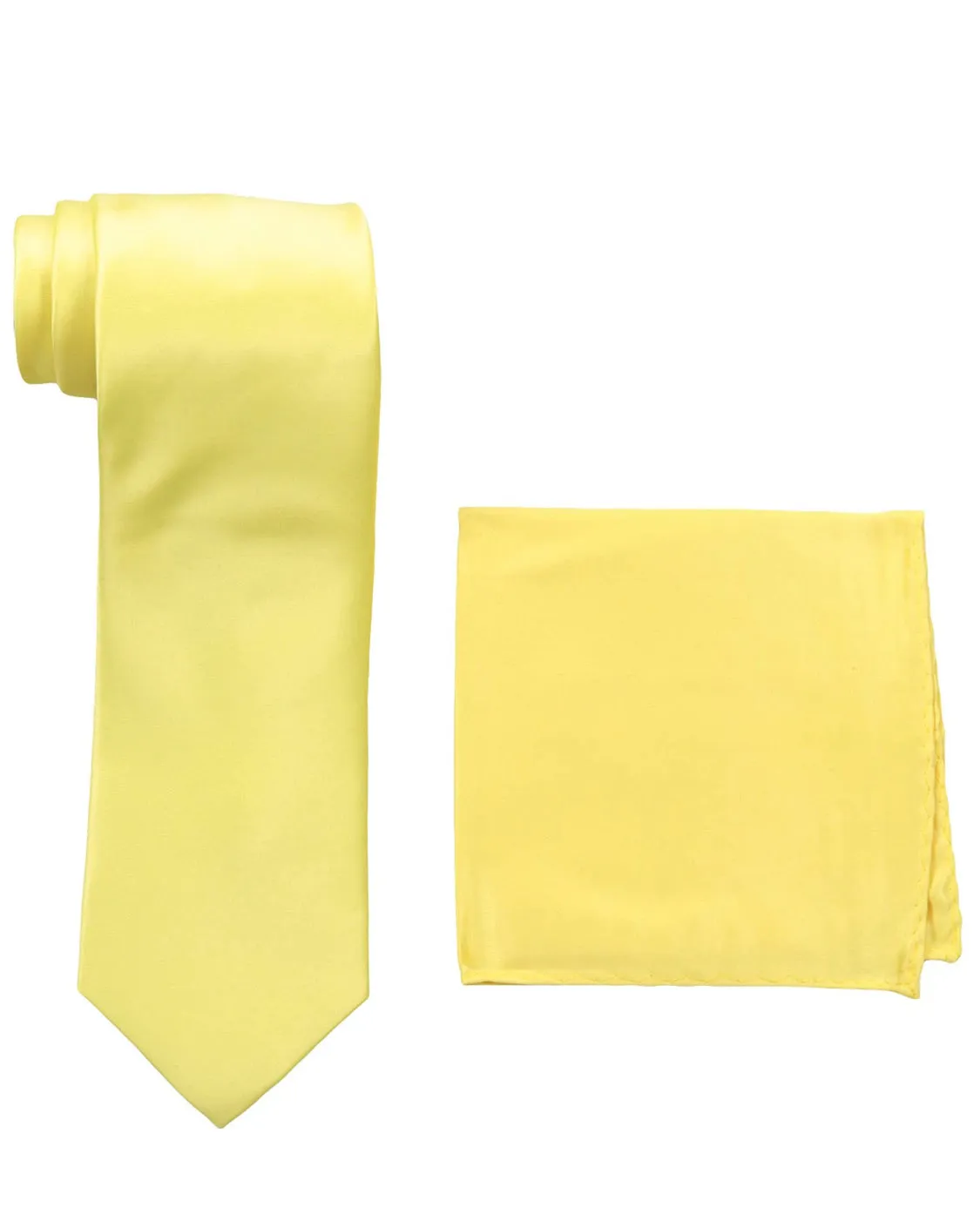 Solid Banana Tie and Hanky