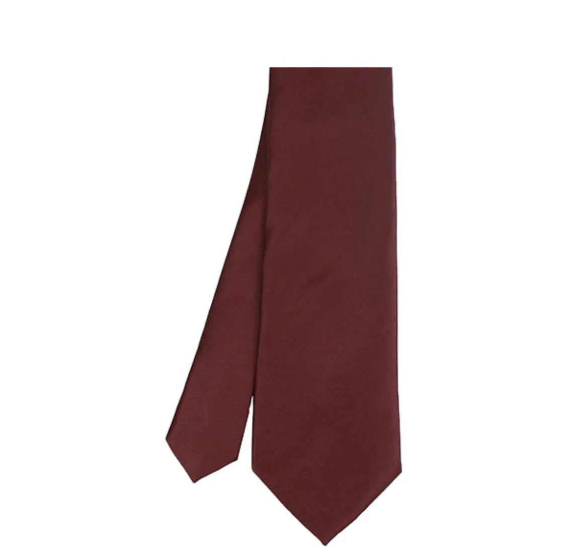 Solid Burgundy Tie and Hanky