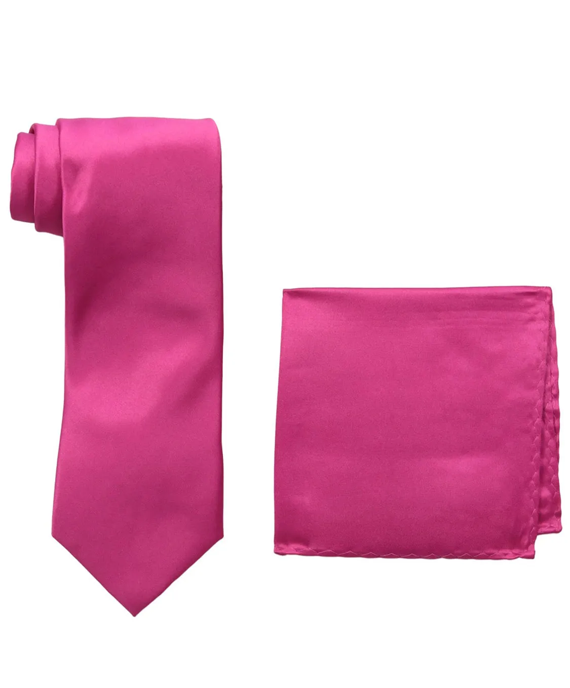 Solid Hot Pink Tie and Hanky