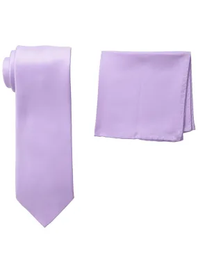 Solid Lavender Tie and Hanky