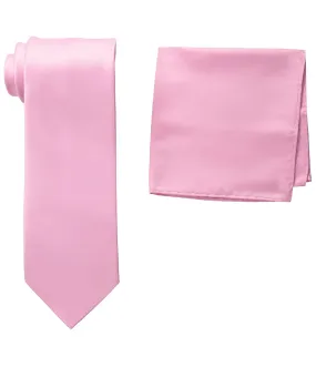 Solid Pink Tie and Hanky