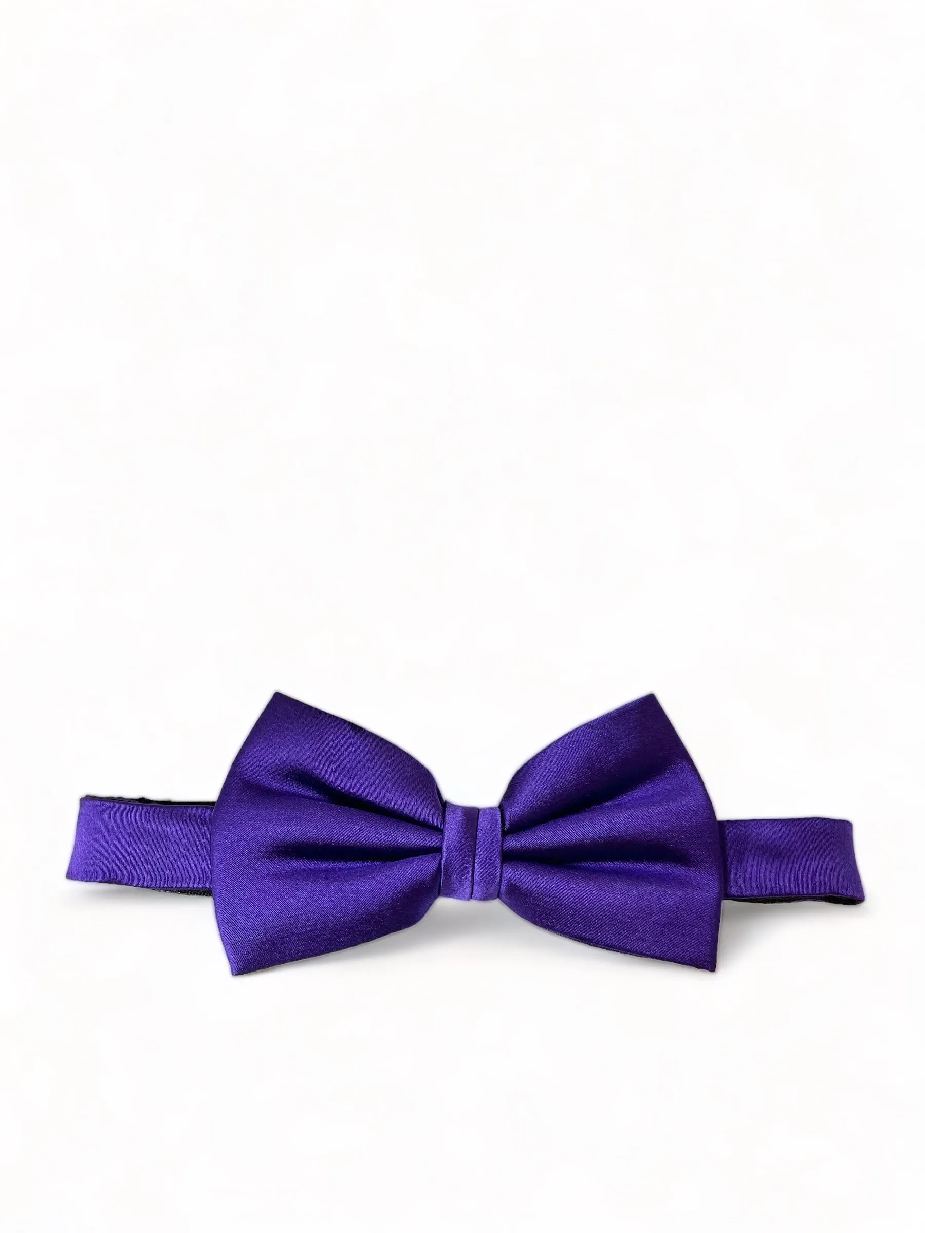 Solid Royal Grape Silk Bow Tie