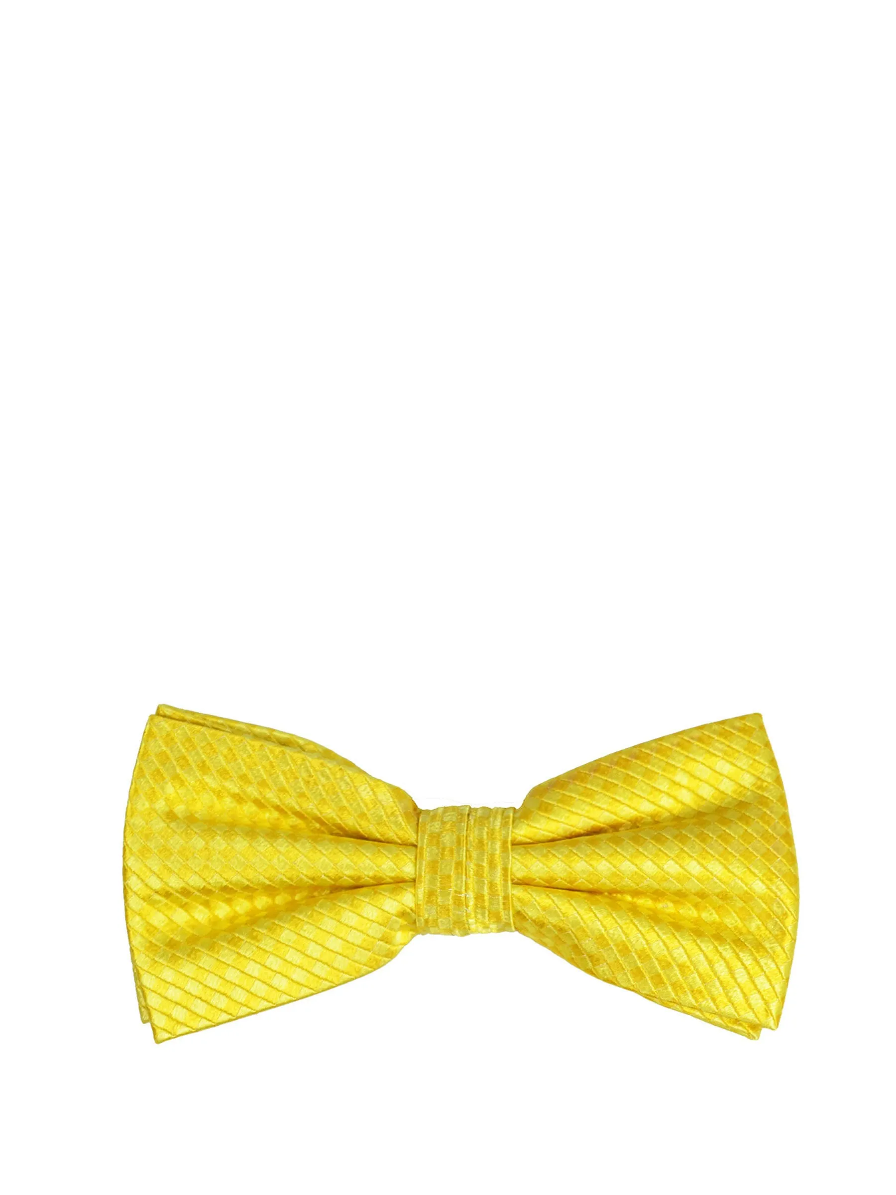 Solid Yellow Silk Bow Tie