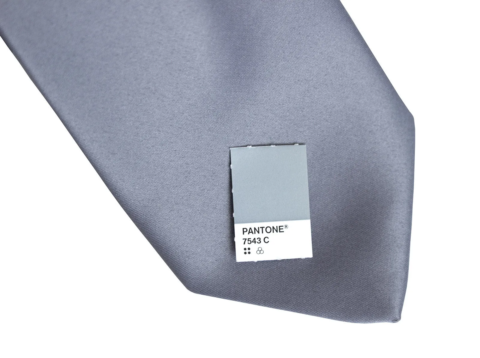 Steel Blue Necktie. Solid Color Blue-Gray Satin Finish Tie, No Print