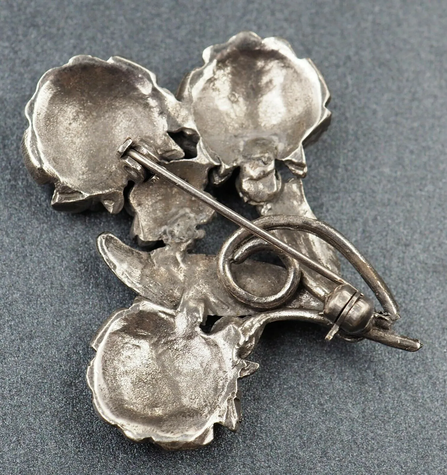 Sterling Silver Flower Bouquet Brooch