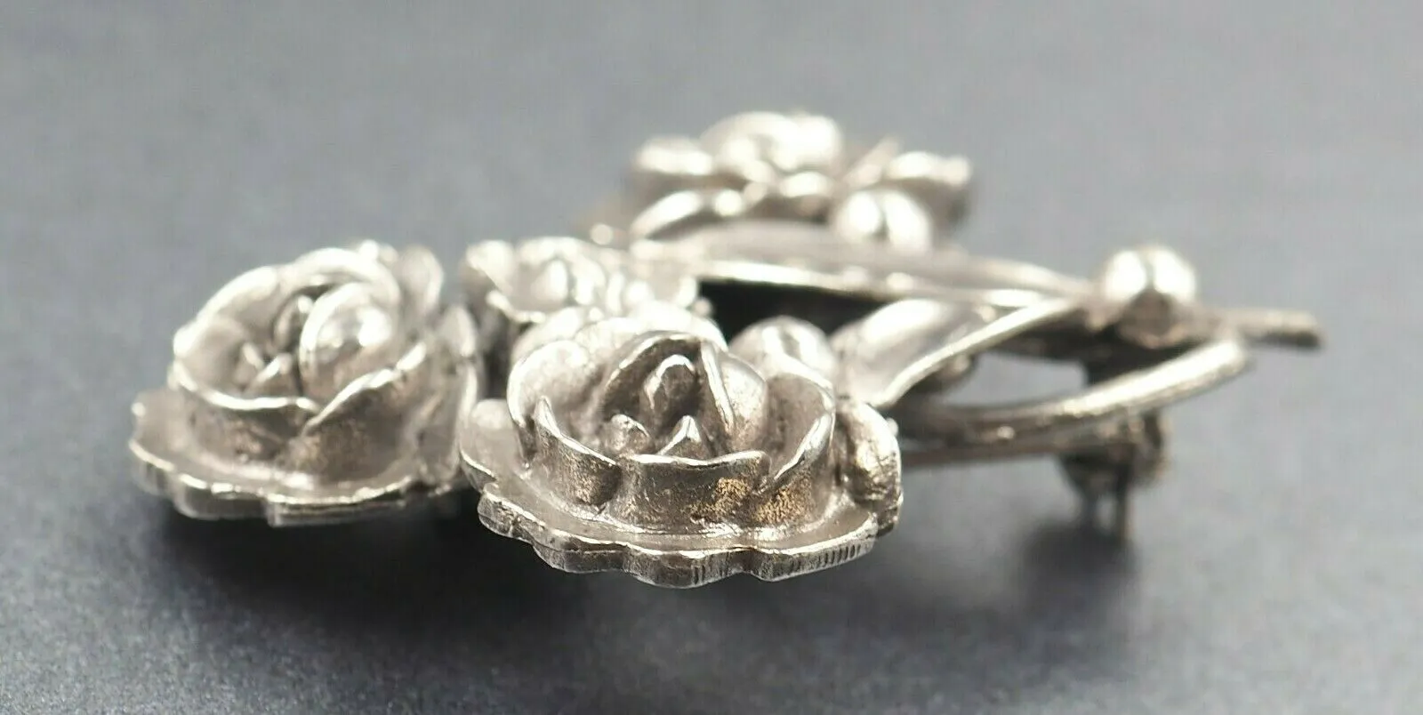 Sterling Silver Flower Bouquet Brooch