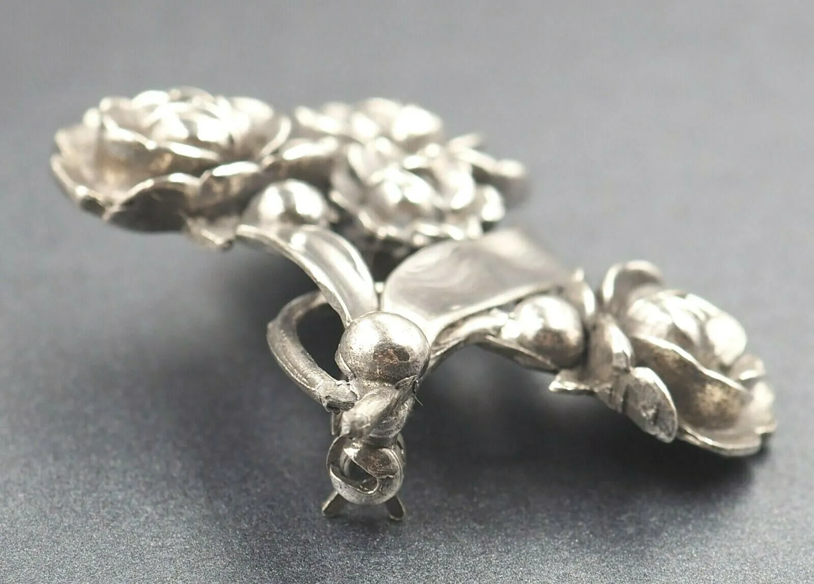 Sterling Silver Flower Bouquet Brooch