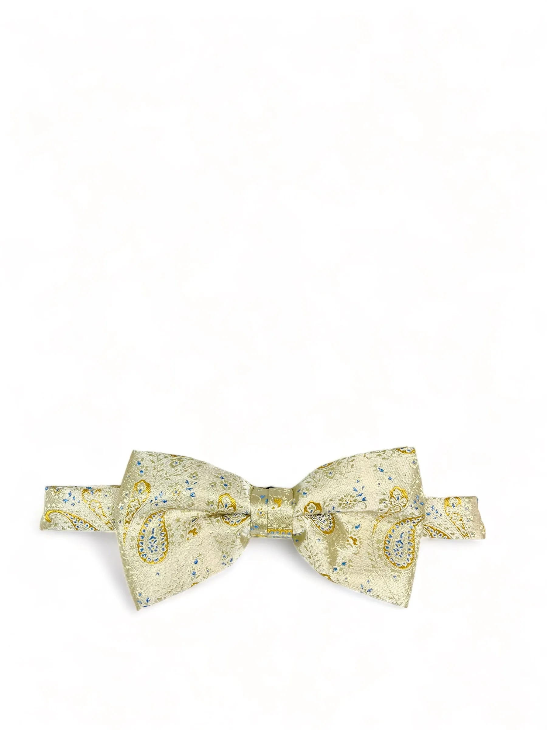 Steven Land Champagne Floral Bow Tie Set