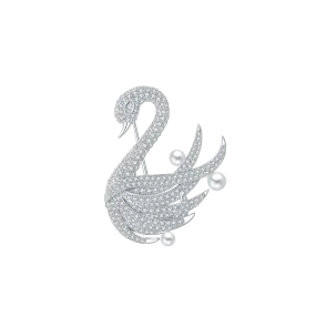 Swan Pave Brooch