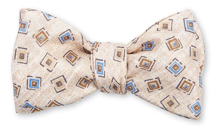 Tan Brinkley Medallions Bow Tie - B5199