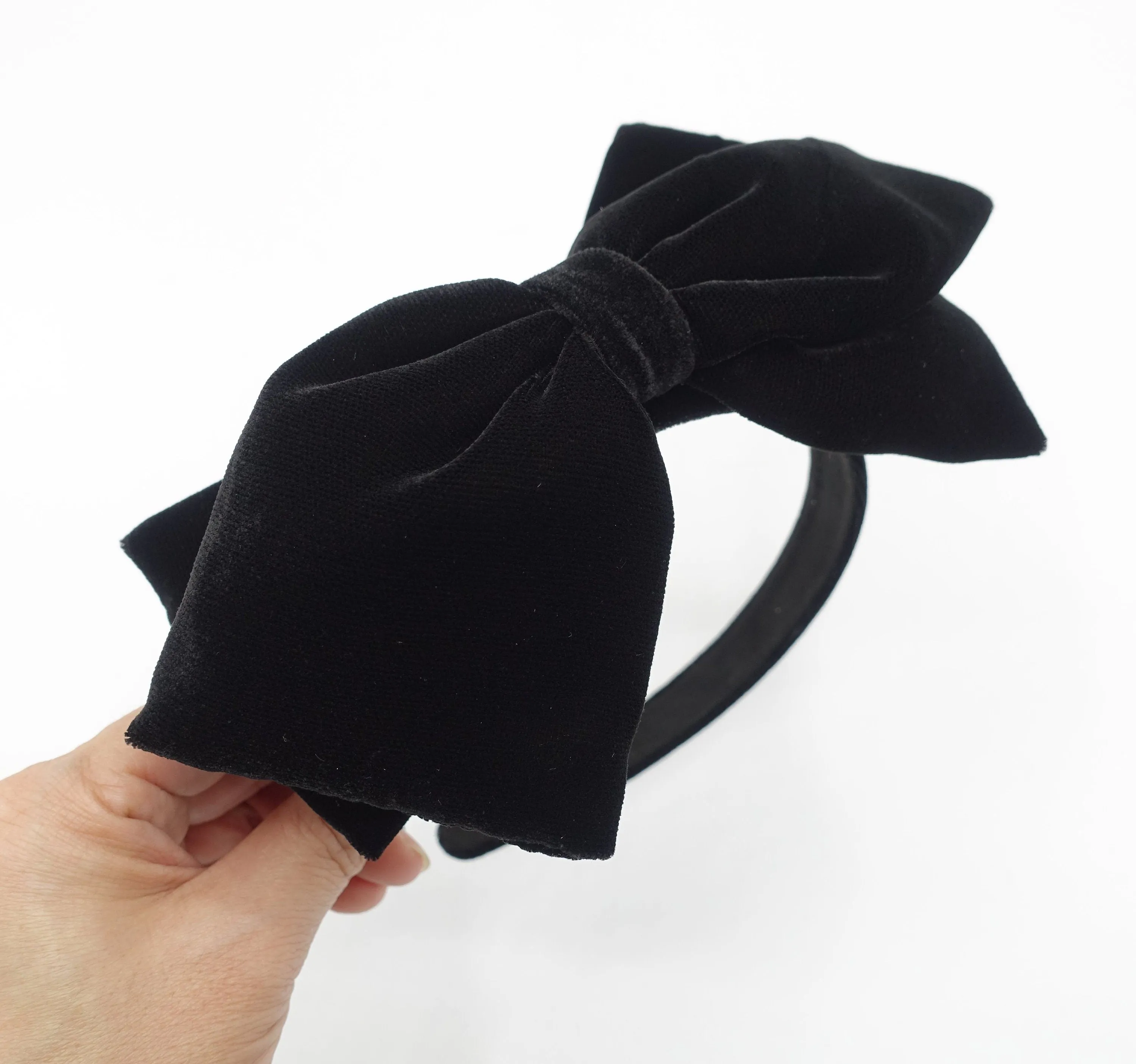 velvet bow headband padded silk velvet bow hairband luxury women hair accessories