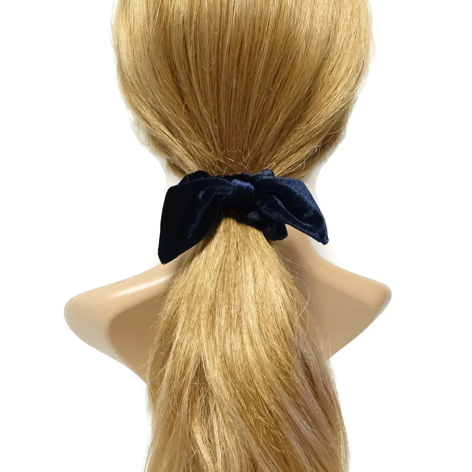 velvet bow knot scrunchies cute solid velvet scrunchy with hair bow women hair accessory