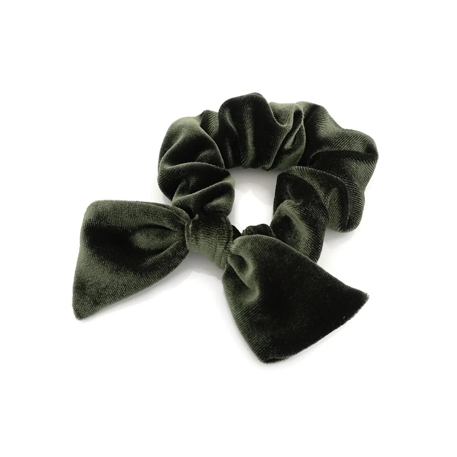 velvet bow knot scrunchies cute solid velvet scrunchy with hair bow women hair accessory