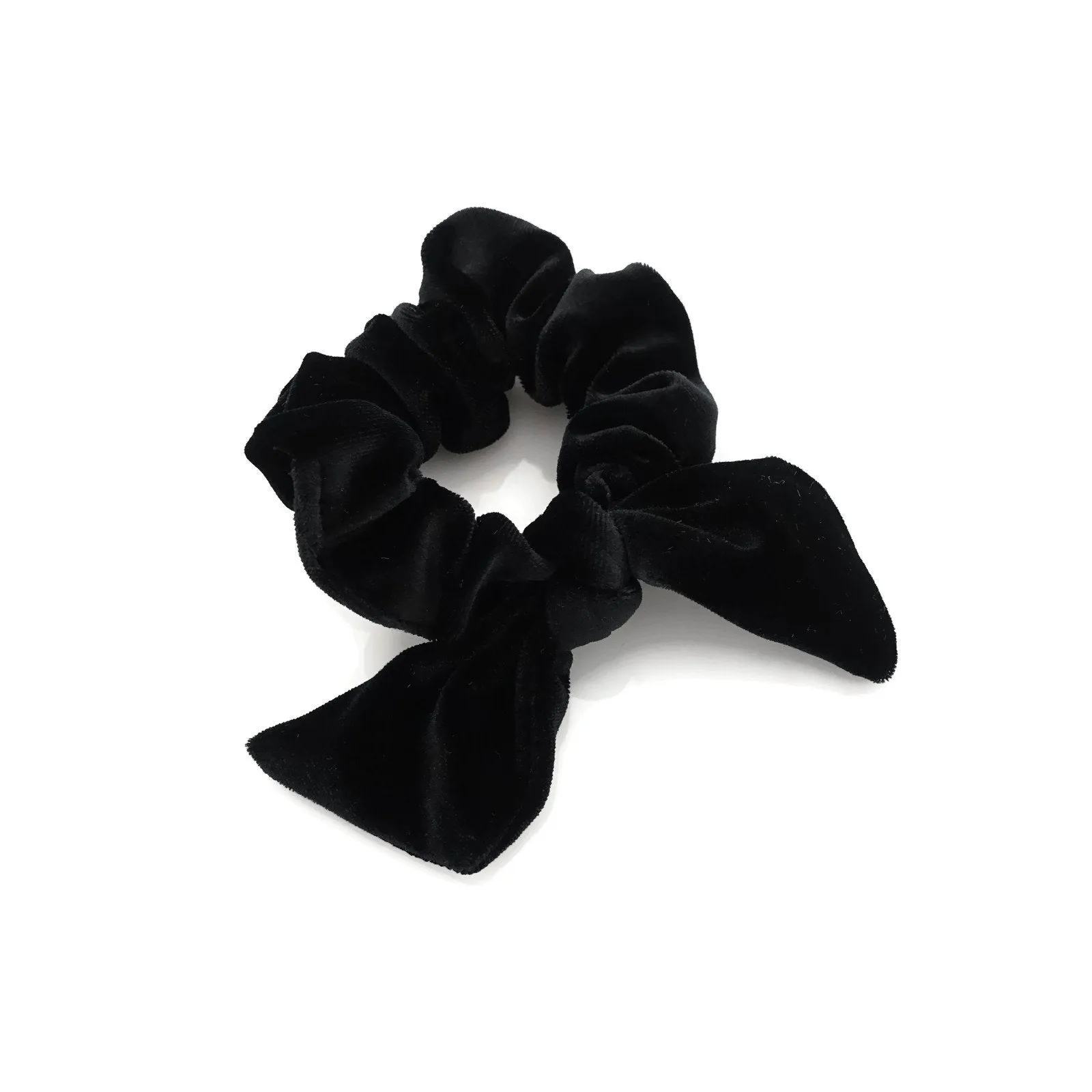 velvet bow knot scrunchies cute solid velvet scrunchy with hair bow women hair accessory