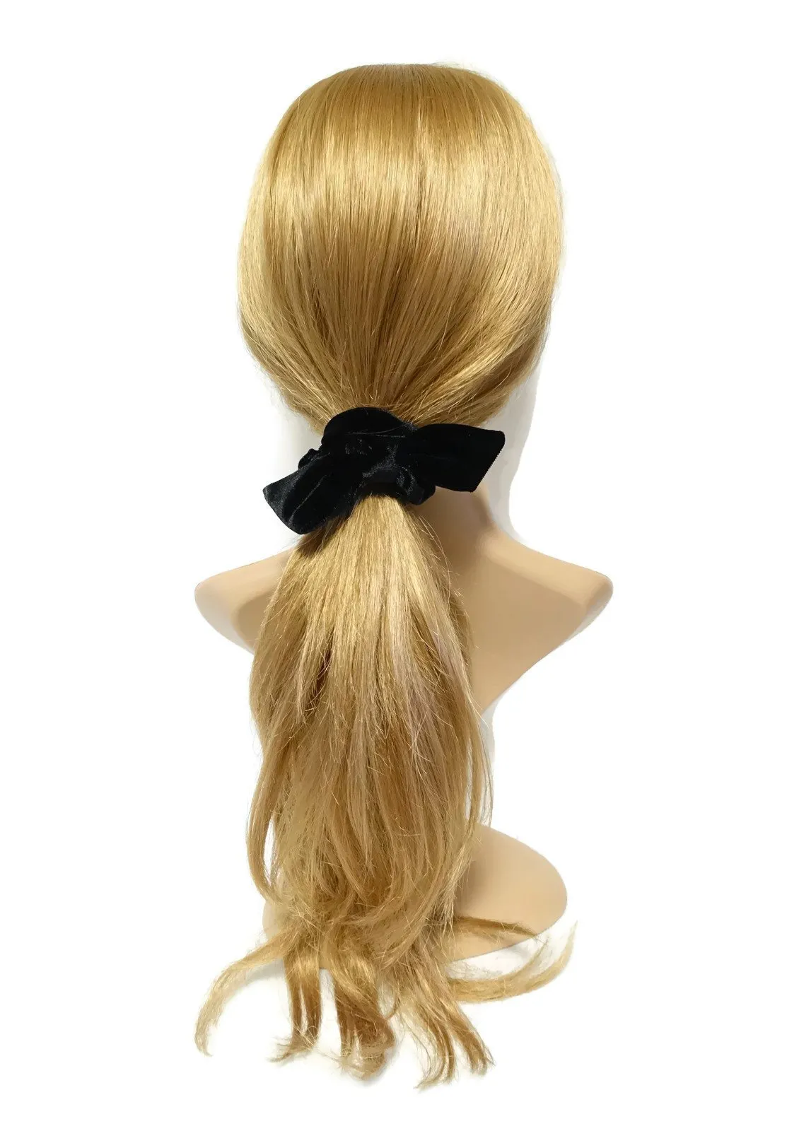 velvet bow knot scrunchies cute solid velvet scrunchy with hair bow women hair accessory