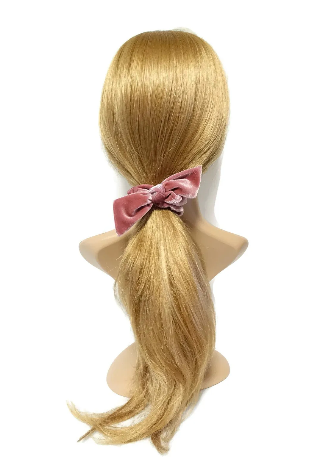 velvet bow knot scrunchies cute solid velvet scrunchy with hair bow women hair accessory