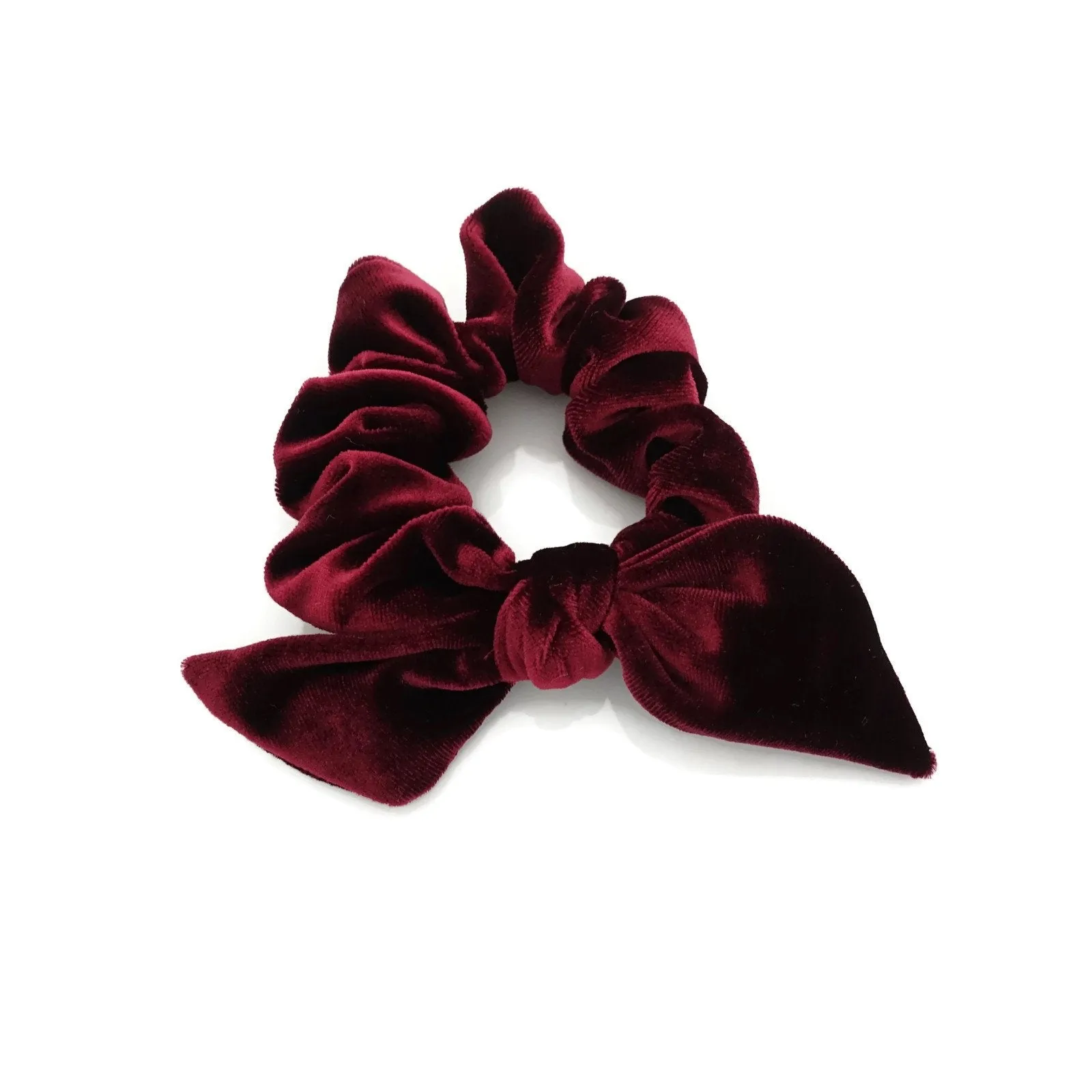 velvet bow knot scrunchies cute solid velvet scrunchy with hair bow women hair accessory