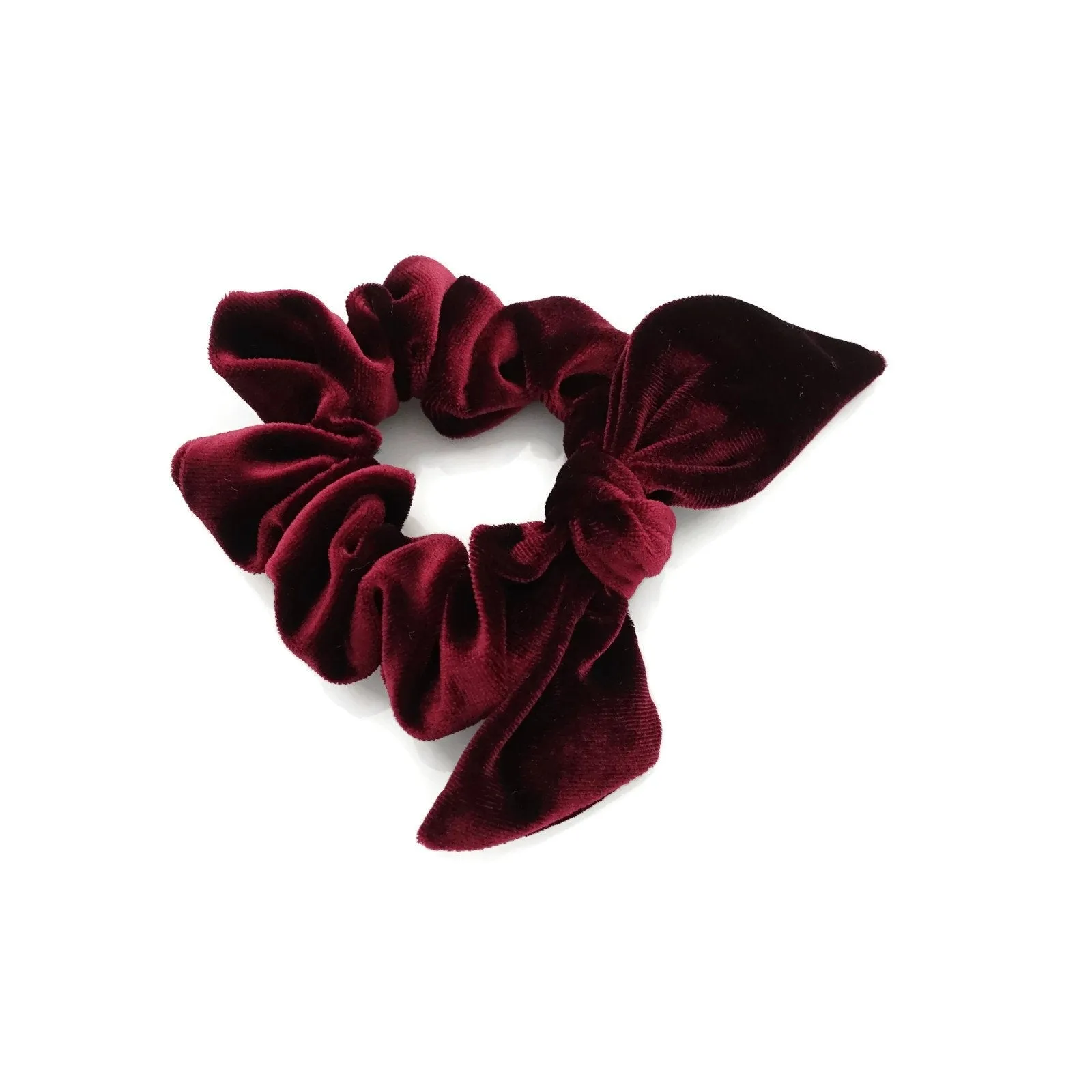 velvet bow knot scrunchies cute solid velvet scrunchy with hair bow women hair accessory