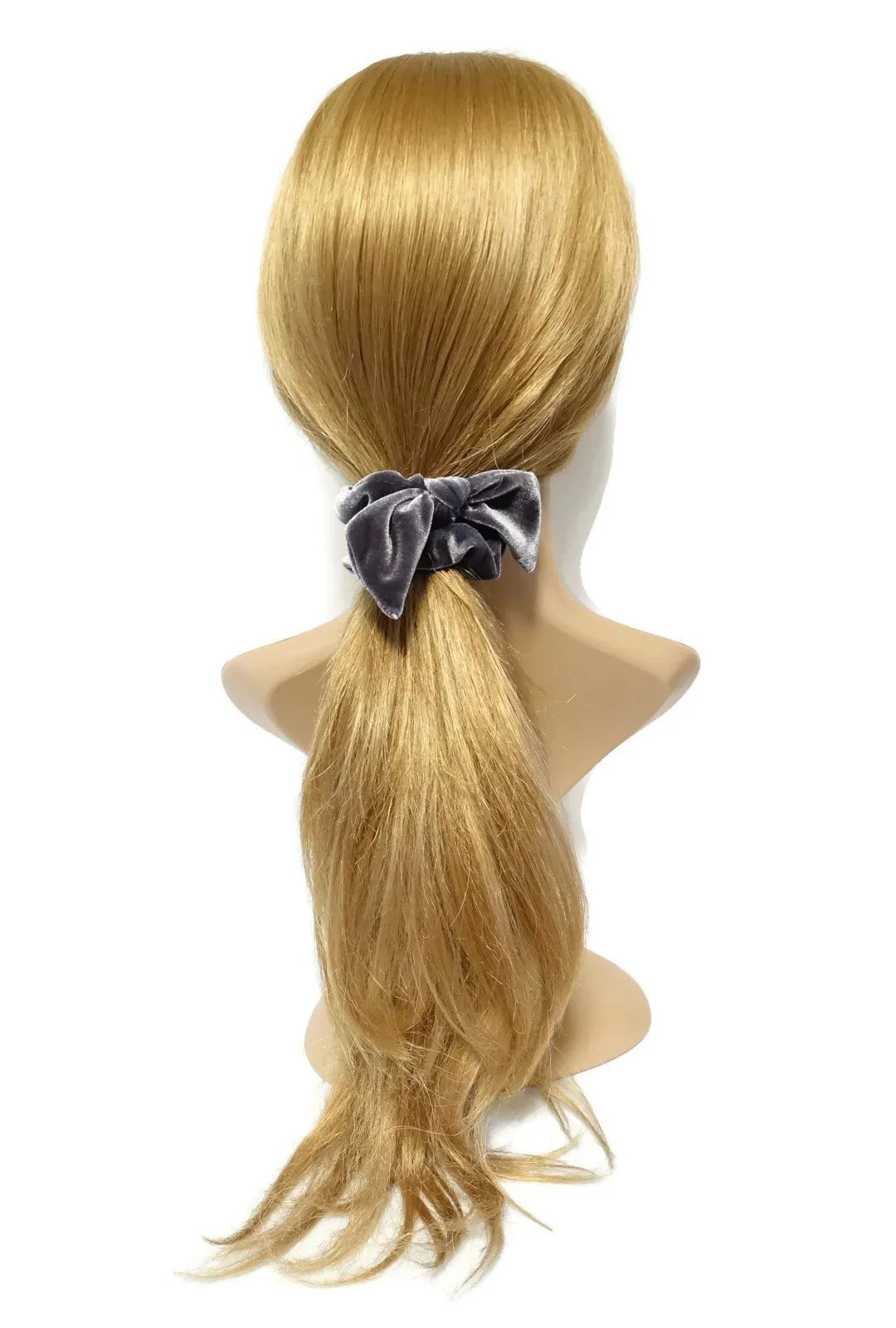 velvet bow knot scrunchies cute solid velvet scrunchy with hair bow women hair accessory