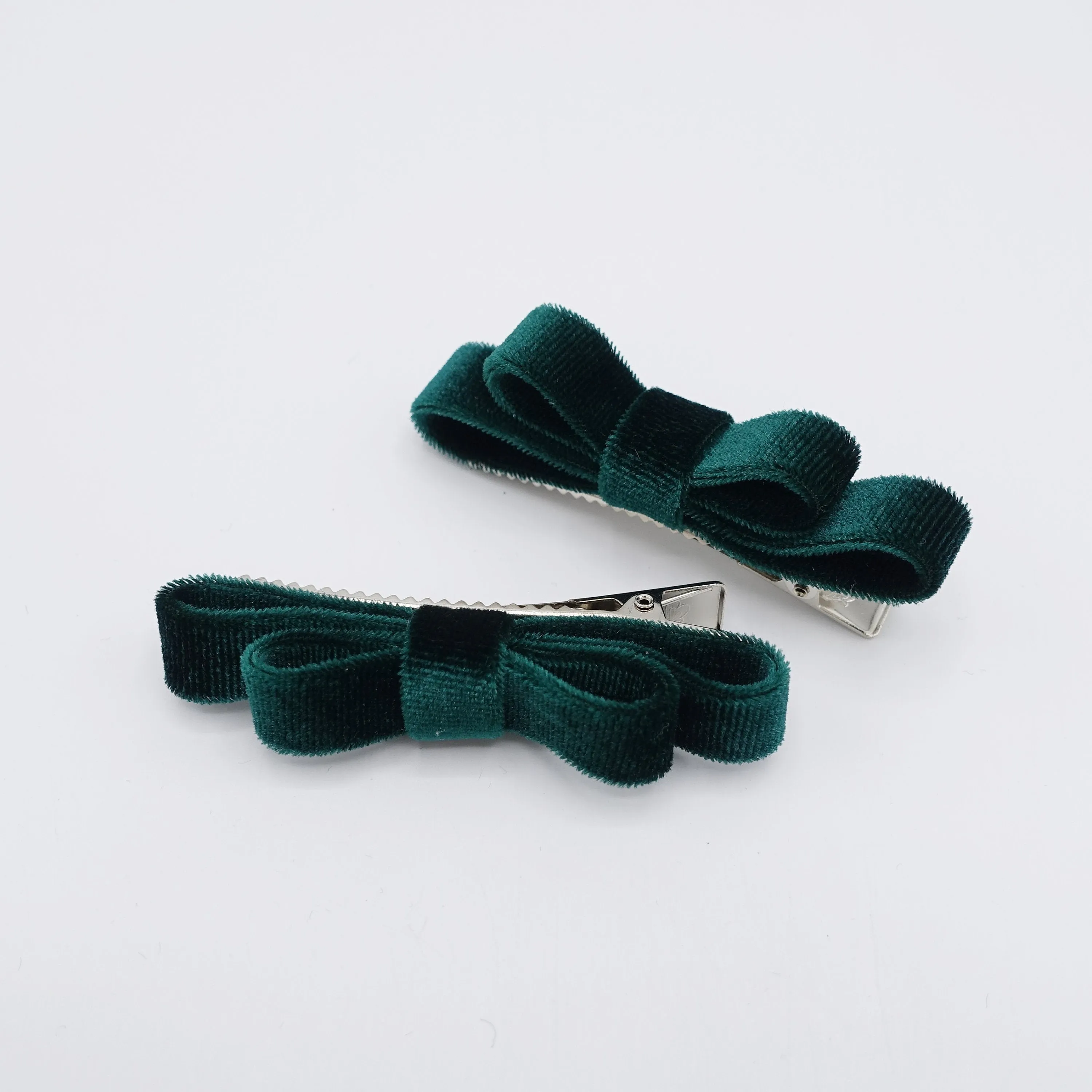 velvet hair bow set, a pair of velvet hair bows