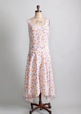 Vintage 1920s Floral Summer Party Dress